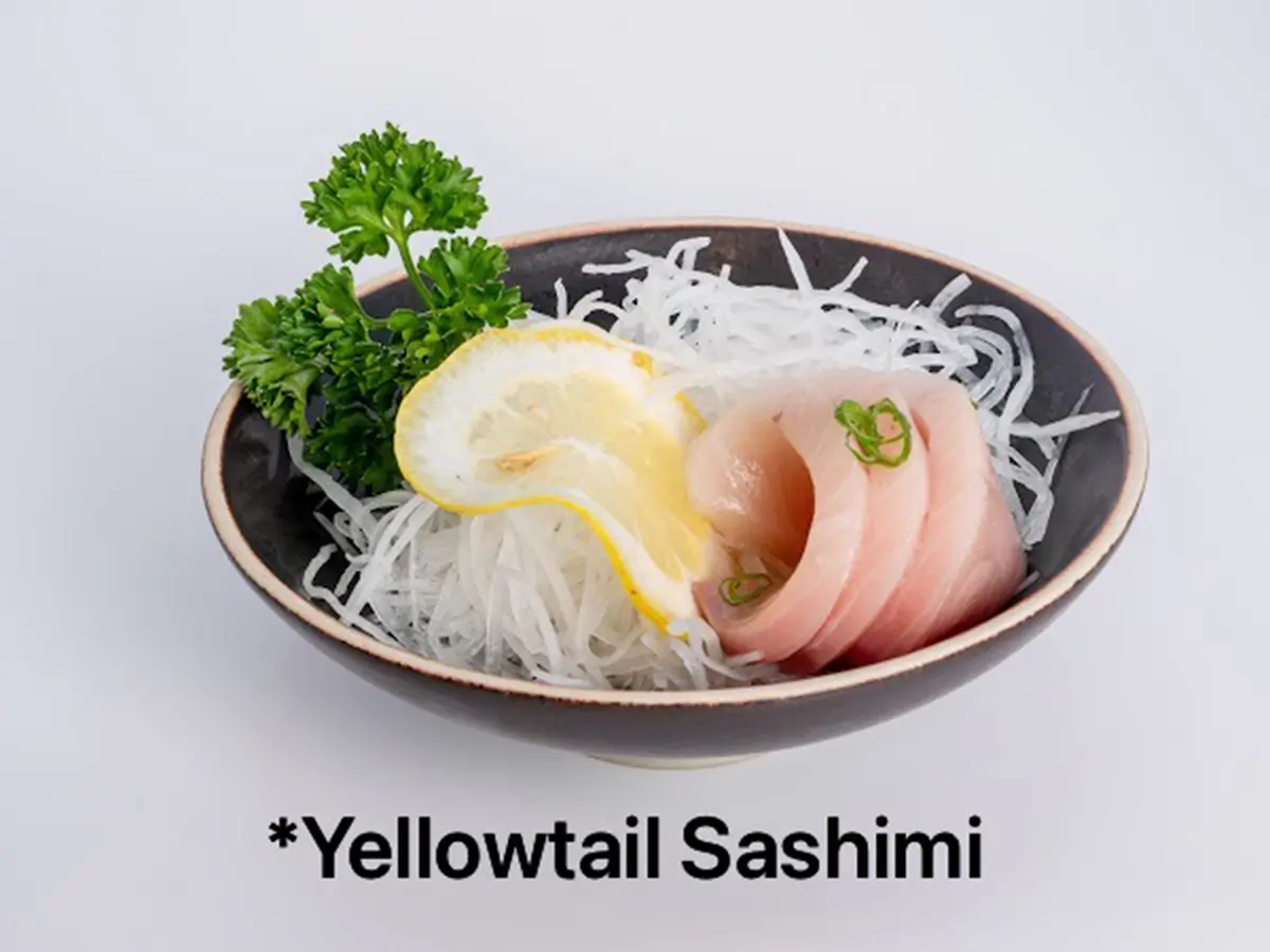 Yellowtail Sashimi at Nara Revolving Sushi Bar, Japanese Retaurant in United States