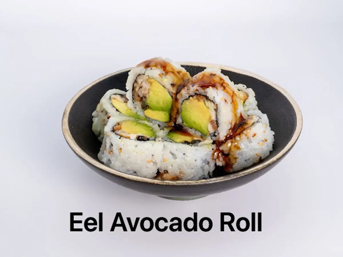 Eel Avocado Roll at Nara Revolving Sushi Bar, Japanese Retaurant in United States
