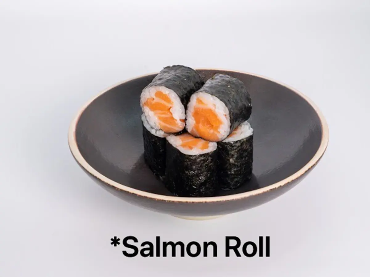 Salmon Roll at Nara Revolving Sushi Bar, Japanese Retaurant in United States